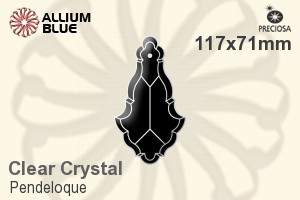 Preciosa Pendeloque (1001) 117x71mm - Clear Crystal