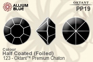 Oktant™ Premium 鑽石形尖底石 (123) PP19 - 顏色（半塗層） 金色水銀底