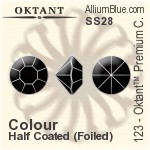 Oktant™ Premium チャトン (123) SS28 - カラー（ハーフ　コーティング） 裏面ゴールドフォイル