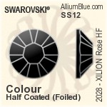 施华洛世奇 XILION Rose 平底烫石 (2028) SS12 - Colour (Uncoated) With Aluminum Foiling