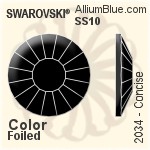 施華洛世奇 圓形 鈕扣 (3015) 10mm - 顏色 白金水銀底