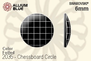 Swarovski Chessboard Circle Flat Back No-Hotfix (2035) 6mm - Color With Platinum Foiling