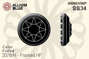 Swarovski Framed Flat Back Hotfix (2078/H) SS34 - Color With Silver Foiling