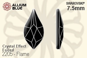 Swarovski Flame Flat Back No-Hotfix (2205) 7.5mm - Crystal Effect With Platinum Foiling