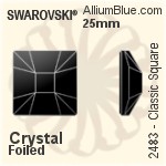 施华洛世奇 Mosaic 平底石 (2483) 10mm - Crystal (Ordinary Effects) With Platinum Foiling