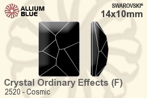 Swarovski Cosmic Flat Back No-Hotfix (2520) 14x10mm - Crystal Effect With Platinum Foiling