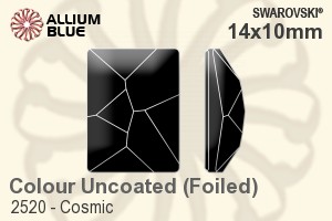 Swarovski Cosmic Flat Back No-Hotfix (2520) 14x10mm - Colour (Uncoated) With Platinum Foiling