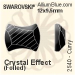 Swarovski Curvy Flat Back No-Hotfix (2540) 7x5.5mm - Crystal Effect With Platinum Foiling