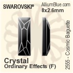 Swarovski Concise Hexagon Flat Back No-Hotfix (2777) 5x4.2mm - Clear Crystal With Platinum Foiling
