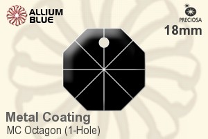 Preciosa MC Octagon (1-Hole) (2571) 18mm - Metal Coating