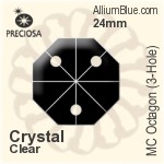 プレシオサ MC Octagon (3-Hole) (2572) 14mm - クリスタル
