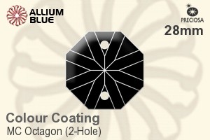 Preciosa MC Octagon (2-Hole) (2611) 28mm - Colour Coating