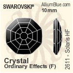 施華洛世奇 Solaris 熨底平底石 (2611) 14mm - 顏色 鋁質水銀底