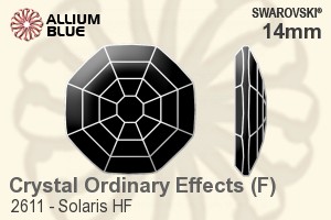 施華洛世奇 Solaris 熨底平底石 (2611) 14mm - 白色（半塗層） 鋁質水銀底