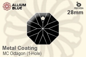 Preciosa MC Octagon (1-Hole) (2636) 28mm - Metal Coating