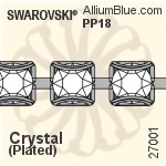 Swarovski Catch-free Cupchain (27001) PP24, Plated, 00C - Clear Crystal