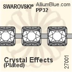 Swarovski Catch-free Cupchain (27001) PP32, Plated, 00C - Crystal Effects