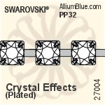 Swarovski Round Cupchain (27004) PP32, Plated, 00C - Crystal Effects