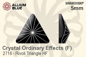 Swarovski Rivoli Triangle Flat Back Hotfix (2716) 5mm - Crystal Effect With Aluminum Foiling