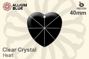 Preciosa Heart (2718) 40mm - Clear Crystal