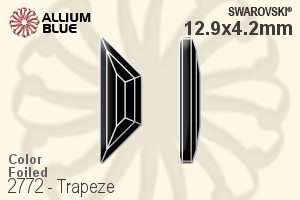 Swarovski Trapeze Flat Back No-Hotfix (2772) 12.9x4.2mm - Color With Platinum Foiling