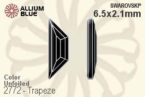Swarovski Trapeze Flat Back No-Hotfix (2772) 6.5x2.1mm - Color Unfoiled