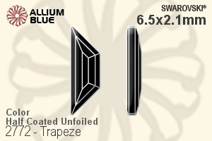 Swarovski Trapeze Flat Back No-Hotfix (2772) 6.5x2.1mm - Color (Half Coated) Unfoiled