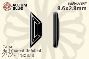 Swarovski Trapeze Flat Back No-Hotfix (2772) 8.6x2.8mm - Color (Half Coated) Unfoiled