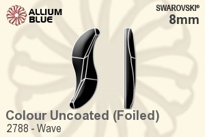 Swarovski Wave Flat Back No-Hotfix (2788) 8mm - Colour (Uncoated) With Platinum Foiling