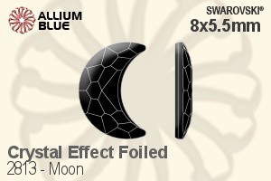 Swarovski Moon Flat Back No-Hotfix (2813) 8x5.5mm - Crystal Effect With Platinum Foiling