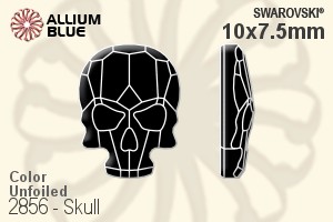 施华洛世奇 Skull 平底石 (2856) 10x7.5mm - 颜色 无水银底