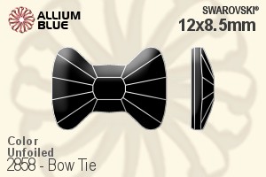 スワロフスキー Bow Tie ラインストーン (2858) 12x8.5mm - カラー 裏面にホイル無し