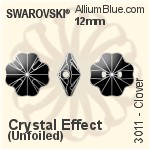 Swarovski Clover Button (3011) 12mm - Color Unfoiled