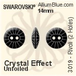 施華洛世奇 Square 鈕扣 (3017) 12mm - Clear Crystal With Aluminum Foiling