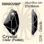 Swarovski Cosmic Sew-on Stone (3265) 26x21mm - Clear Crystal With Platinum Foiling