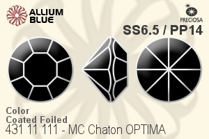 Preciosa MC Chaton (431 11 111) SS6.5 / PP14 - Colour (Coated) With Golden Foiling