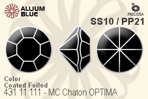 Preciosa MC Chaton OPTIMA (431 11 111) SS10 / PP21 - Color (Coated) With Golden Foiling