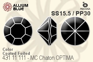 Preciosa MC Chaton (431 11 111) SS15.5 / PP30 - Colour (Coated) With Golden Foiling