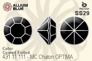 Preciosa MC Chaton OPTIMA (431 11 111) SS29 - Color (Coated) With Golden Foiling