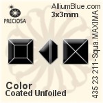 寶仕奧莎 機切正方形 MAXIMA 美飾瑪 花式石 (435 23 211) 1.5x1.5mm - 顏色 DURA™耐用金屬箔底