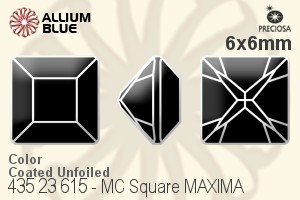 PRECIOSA Square MXM 6x6 jet U Hem