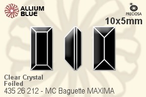 Preciosa MC Baguette MAXIMA Fancy Stone (435 26 212) 10x5mm - Clear Crystal With Dura™ Foiling