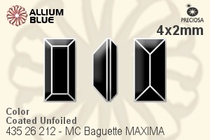 PRECIOSA Baguette MXM 4x2 jet U Hem