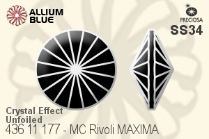 Preciosa MC Rivoli MAXIMA (436 11 177) SS34 - Crystal Effect Unfoiled