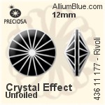 Preciosa MC Rivoli (436 11 177) 12mm - Color With Dura™ Foiling