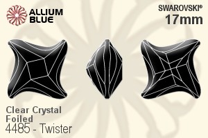 Swarovski Twister Fancy Stone (4485) 17mm - Clear Crystal With Platinum Foiling