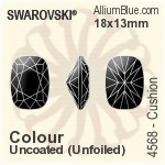Swarovski Cushion Fancy Stone (4568) 14x10mm - Crystal Effect With Platinum Foiling