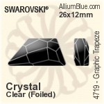 スワロフスキー Graphic Trapeze ファンシーストーン (4719) 26x12mm - クリスタル（オーディナリー　エフェクト） プラチナフォイル