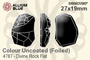 Swarovski Divine Rock Flat Fancy Stone (4787) 27x19mm - Colour (Uncoated) With Platinum Foiling