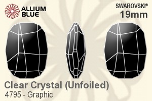 Swarovski Graphic Fancy Stone (4795) 19mm - Clear Crystal Unfoiled